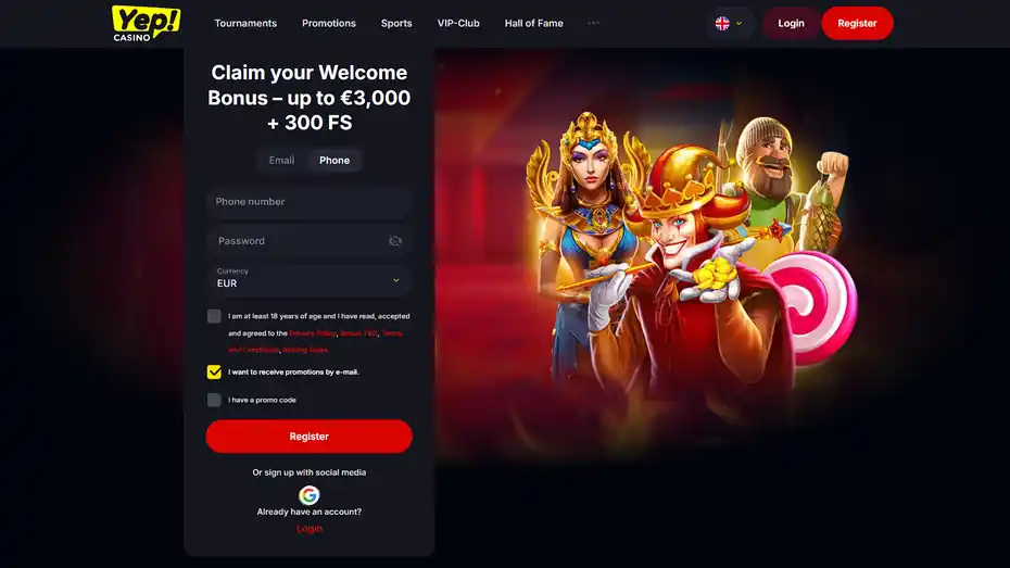 Yep Casino Login